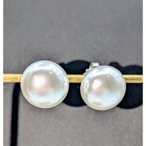 Extra Large Classic Timeless Faux Pearl Post Earrings